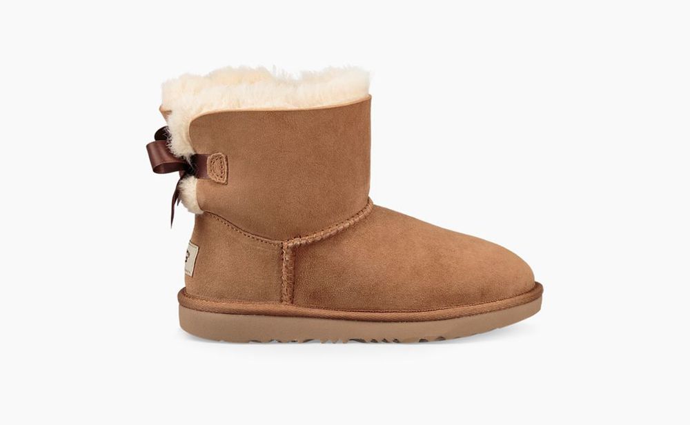 Ugg Mini Bailey Bow Ii - Kids Boots - Brown - NZ (0356DVXLQ)